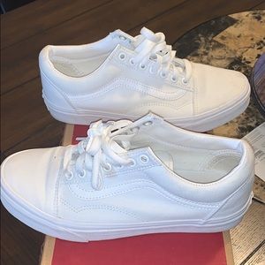 Old Skool White Vans